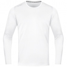 JAKO Sport-Langarmshirt Run 2.0 (100% Polyester, atmungsaktiv) weiss Jungen